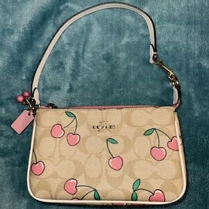 Coach Nolita 19 In Signature Canvas With Heart Cherry Print